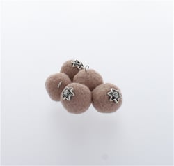 Lot de 5 Pompons fil 20mm - nude