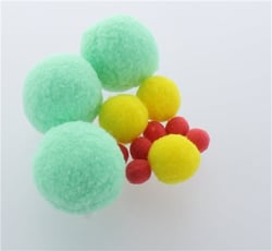 Lot de 12 Pompons ronds - Peps