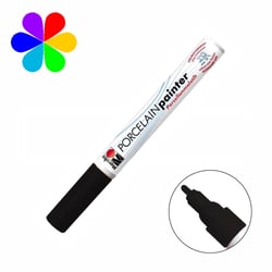 Feutre pour porcelaine & verre - 1-2mm - noir