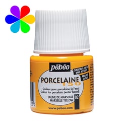 Peinture porcelaine Pébéo Porcelaine 150 - Jaune de Marseille 02 - 45 ml