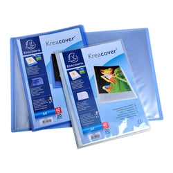 Porte-vues A4 personnalisable - Kreacover - 40 vues - Polypro - Exacompta - Bleu