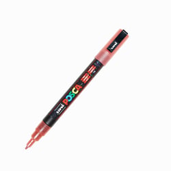 Marqueur Posca - Pointe conique fine - Rouge pailleté - PC3ML