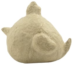 Poule ronde en papier mâché - 7,5x8,5x7,5cm