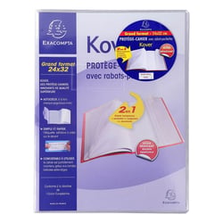 Protège cahier 24 x 32 cm Kover - Incolore - Incolore - E xacompta