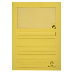Lot de 25 chemises à fenêtre A4 - Forever - Carton recyclé - Exacompta - Jaune