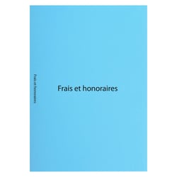 Lot de 40 sous chemises A4 - Frais et honoraires - Carton - Exacompta - Bleu