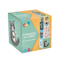 Pyramide d'éveil en carton - 10 cubes