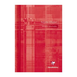 1 registre d'appel journalier - Format A4 21 x 29.7 cm - Clairefontaine - 28 pages - Coloris assortis