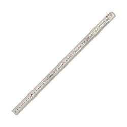 Réglet acier épais à double graduation Graphoplex - 50 cm