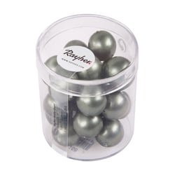 Perles Renaissance dépolie olive 12 mm x perles