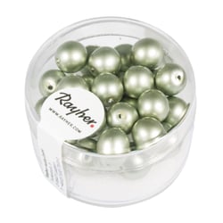 Perles Renaissance dépolie argent 8 mm x perles
