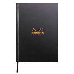 Cahier broché - Format A5 14.8 x 21 cm - Rhodia - 192 pages lignées - Noir