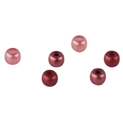 Perles de rocailles grand trou rose 6 mm