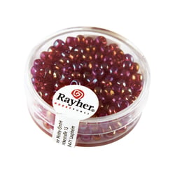 Perles de rocaille - garniture argent - 4 mm - 17 g - rouge vin