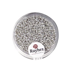 Perles de rocaille nacrées - 2 mm - argenté