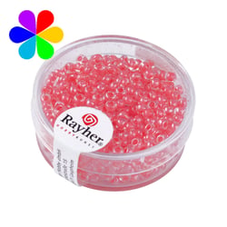 Perles rocailles Arktis lustrées - 2.6 mm rouge clair