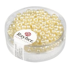 Perles de rocaille cirées - ivoire