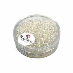 Perles de rocaille - garniture argent - 2.6 mm - 16g