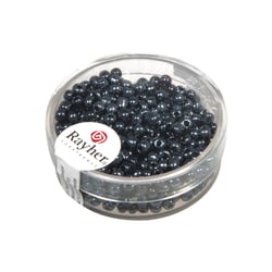 Perles de rocaille - garniture argent - 2.6 mm - 16 g - hématite