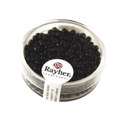 Perles de rocaille opaques - 2.6 mm - 17 g - noir