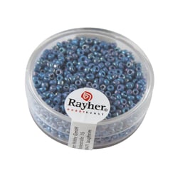 Perles de rocaille opaques lustrées - 2 mm - bleu clair