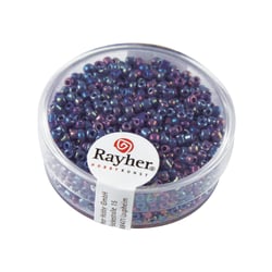 Perles de rocaille opaques lustrées - 2 mm - bleu foncé