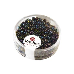 Perles de rocaille opaques lustrées - 2,6 mm - noir