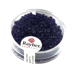 Perles de rocaille transparentes - 2.6 mm - bleu