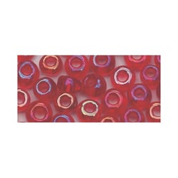 Perles de rocaille transparentes lustrées - 2 mm - rouge vin