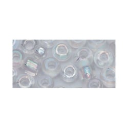 Perles de rocaille transparentes lustrées - 2 mm - argent