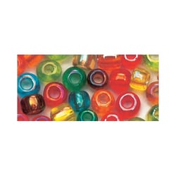 Perles de rocailles transparentes lustrées - 2 mm - multicolore