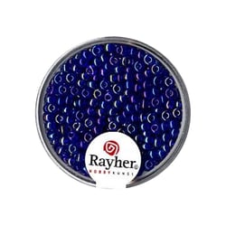 Perles de rocaille transparentes lustrées - 2.6 mm - 17 g - bleu