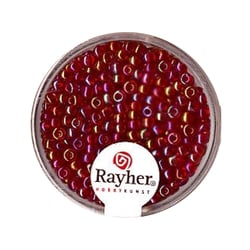 Perles de rocaille transparentes lustrées - 2,6 mm - rouge vin