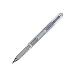 Stylo roller - Argent - Hybrid Gel Grip - Pointe moyenne - Pentel