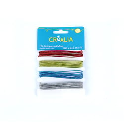 4 Élastiques colorés - 2,5m - Crealia