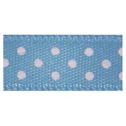 Ruban de satin - pointillé turquoise - 10m