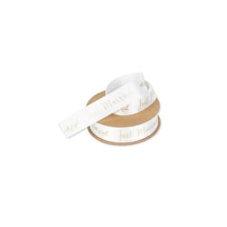 Ruban Just married - satin blanc