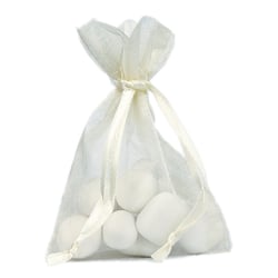 Sachet 10 organdi ivoire