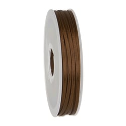 Ruban Satin Double-Face 3mm - Marron foncé
