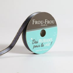 Bobinette Frou-Frou - 6 m x 6 mm - Satin bord brillant - Ciel d'orage