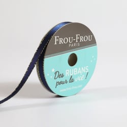 Bobinette Frou-Frou - 6 m x 6 mm - Satin bord brillant - Navy