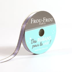 Bobinette Frou-Frou - 6 m x 6 mm - Satin bord brillant - Violet sage