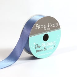 Bobinette Frou-Frou - 6 m x 16 mm - Satin double face - Ardoise cendre