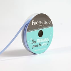Bobinette de ruban satin double face Frou-Frou - 800 x 0,3 cm - Celeste