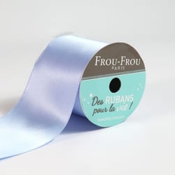 Bobinette Frou-Frou - 4 m x 50mm - Satin double face - Celeste