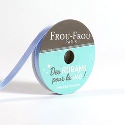 Bobinette Frou-Frou - 6 m x 6 mm - Satin double face - Celeste