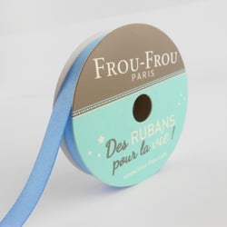 Bobinette Frou-Frou - 6 m x 9 mm - Satin double face - Ciel intense
