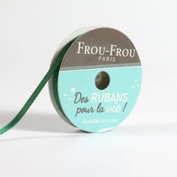 Bobinette Frou-Frou - 8 m x 3 mm - Satin double face - Emeraude