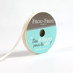 Bobinette Frou-Frou - 8 m x 3 mm - Satin double face - Ivoire nacre
