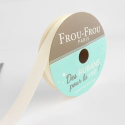 Bobinette Frou-Frou - 6 m x 9 mm - Satin double face - Ivoire nacre